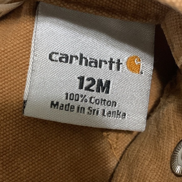 Boys Carhartt Brown Overalls Size 12M GUC - Picture 8 of 8